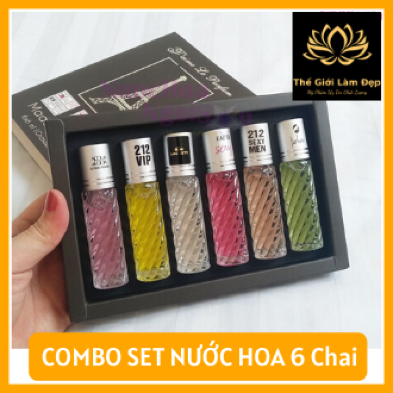 Combo nước hoa tháp 6 chai, nước hoa dạng lăn thơm cực lâu 20ml hương thơm nồng nàn phù hợp với tất cả mọi người