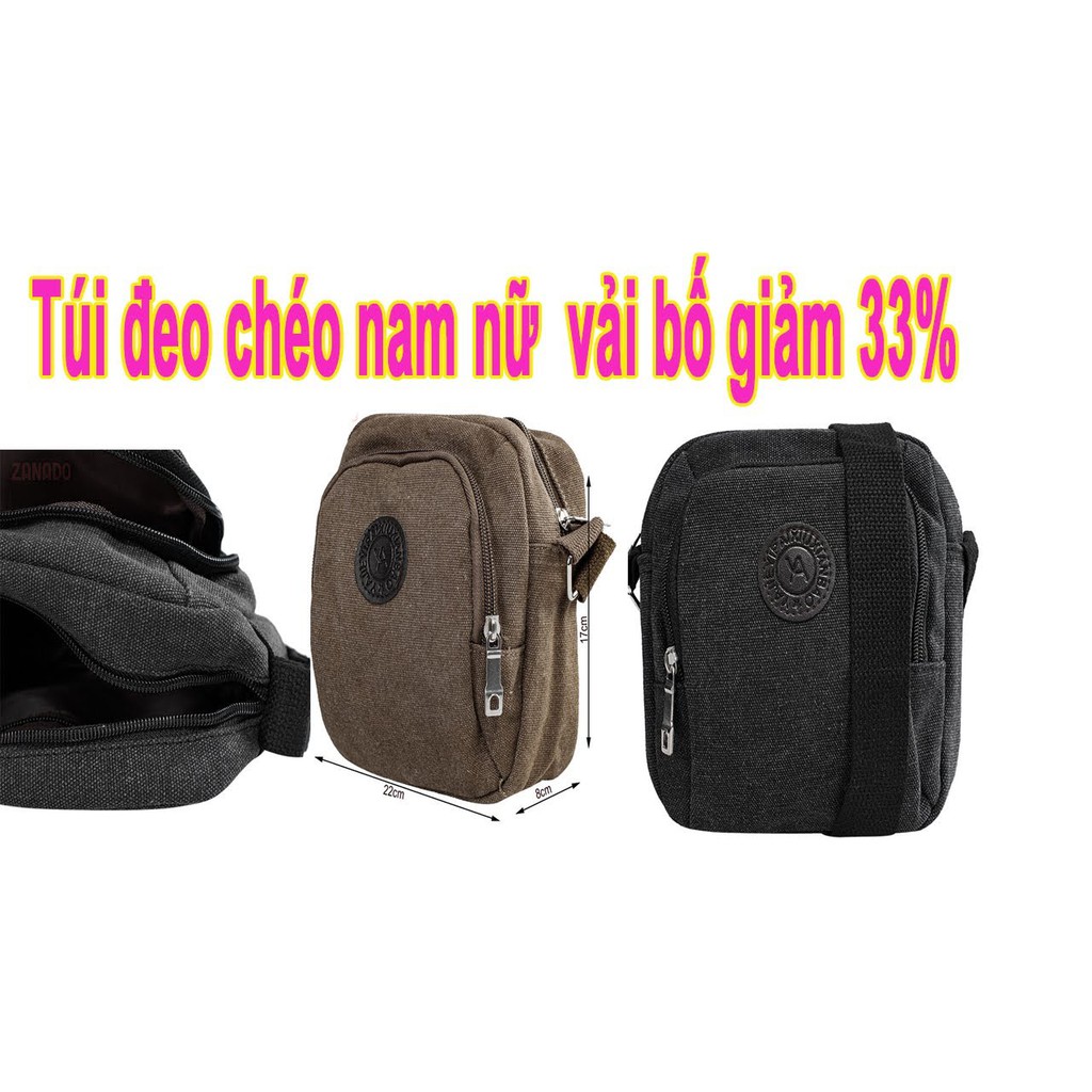 [HCM]Túi Đeo Chéo Nhỏ Vải Bố.