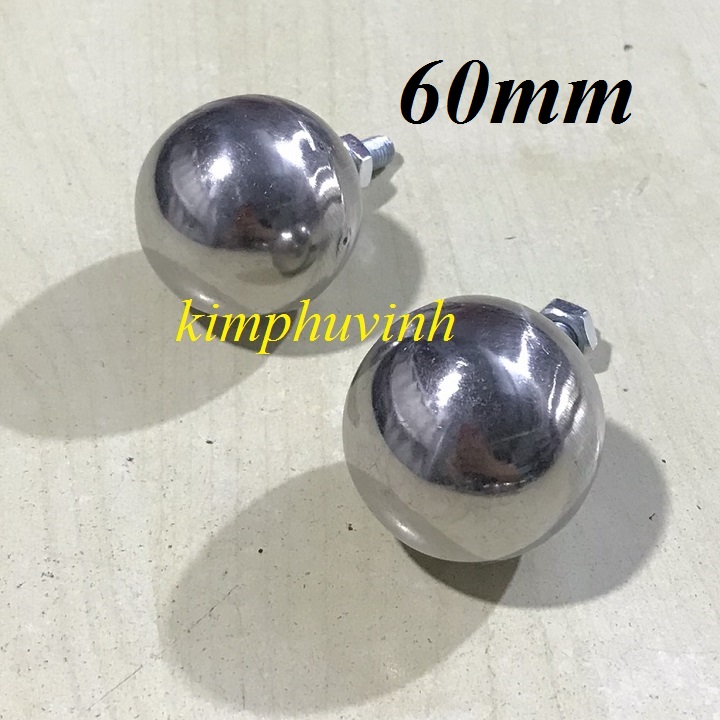 60mm quả cầu inox - trái cầu inox cầu thang phi 60 - trái châu inox 60