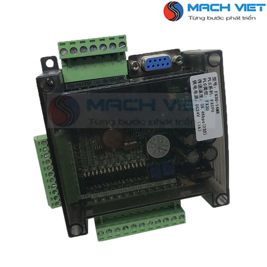 Board lập trình PLC FX3U 14MR 6AD 2DA có Pin, RS485