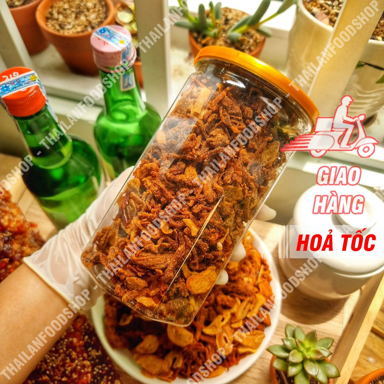Khô Heo Cháy Tỏi - Lon 300gr