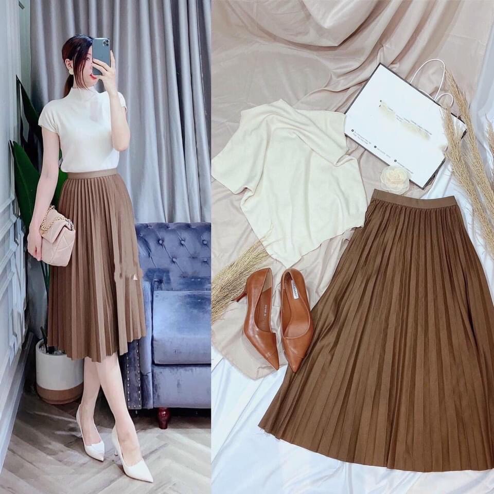 Chân váy xoè xếp ly