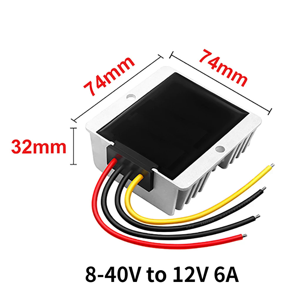 12V đến 12V 8-40V đến 12V 6A điện chuyển đổi điều chỉnh Boost Buck DC DC điện áp ổn định biến áp Step-Up xuống cho xe ô tô năng lượng mặt trời
