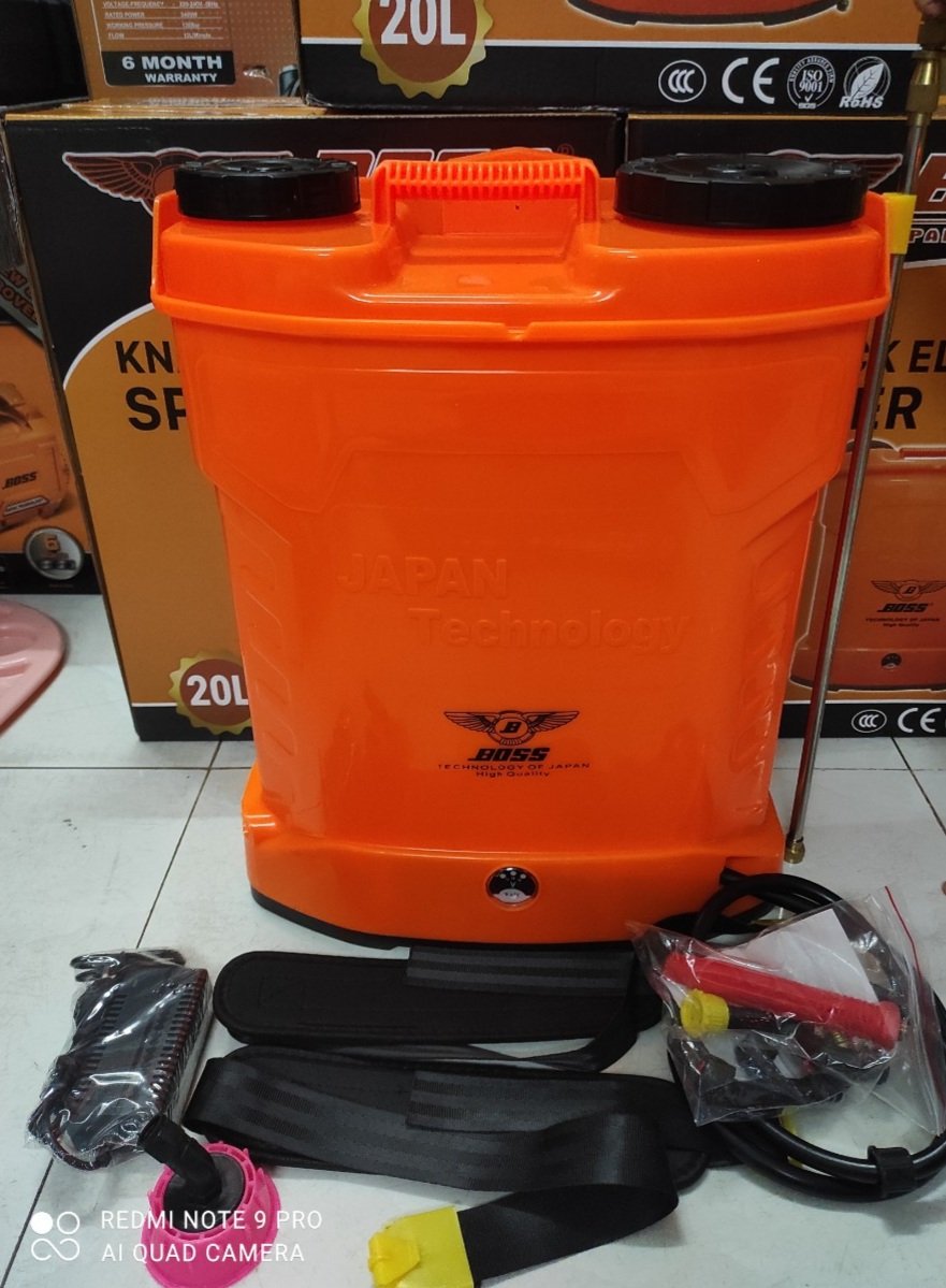 Bình phun th.uốc bằng điện Boss nhật 20 lít 1bơm