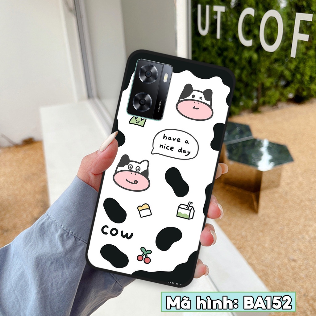 Ốp lưng oppo a57 2022 / a77 / a57 4g, ốp điện thoại oppo hình bò sữa dễ thương