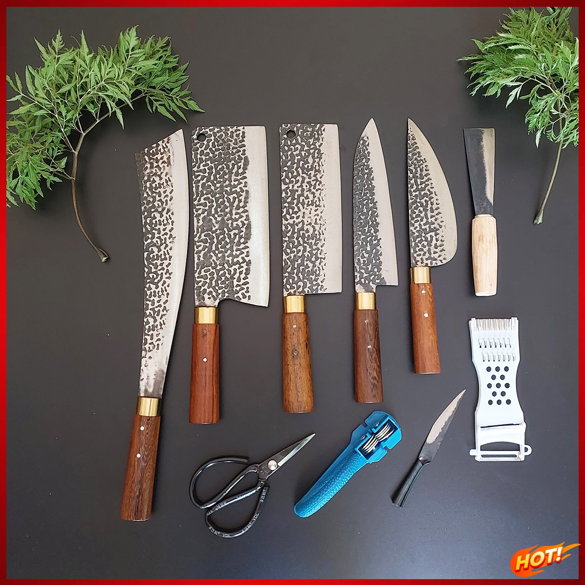 Bộ dao 10 món nhíp nga nhà bếp cao cấp