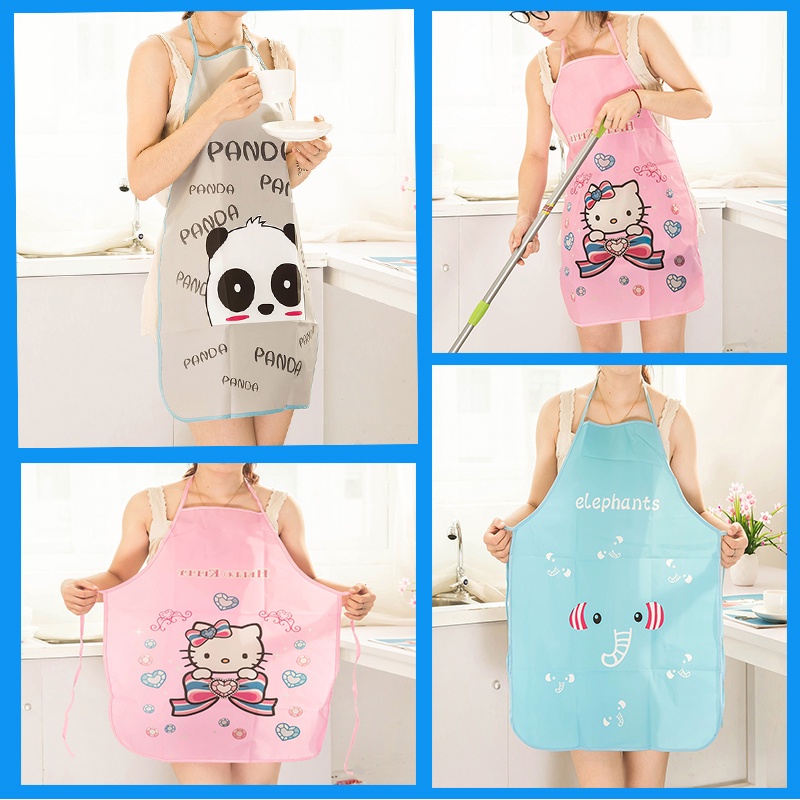 [HCM]Tạp Dề Rửa Chén Chống Thấm Cute tạp dề nấu bếp