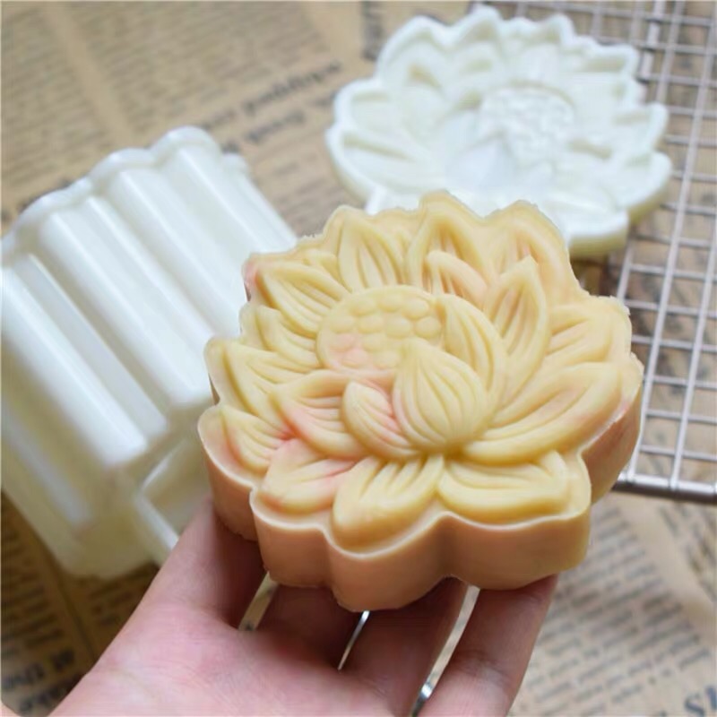 Khuôn bánh trung thu hoa sen 3D