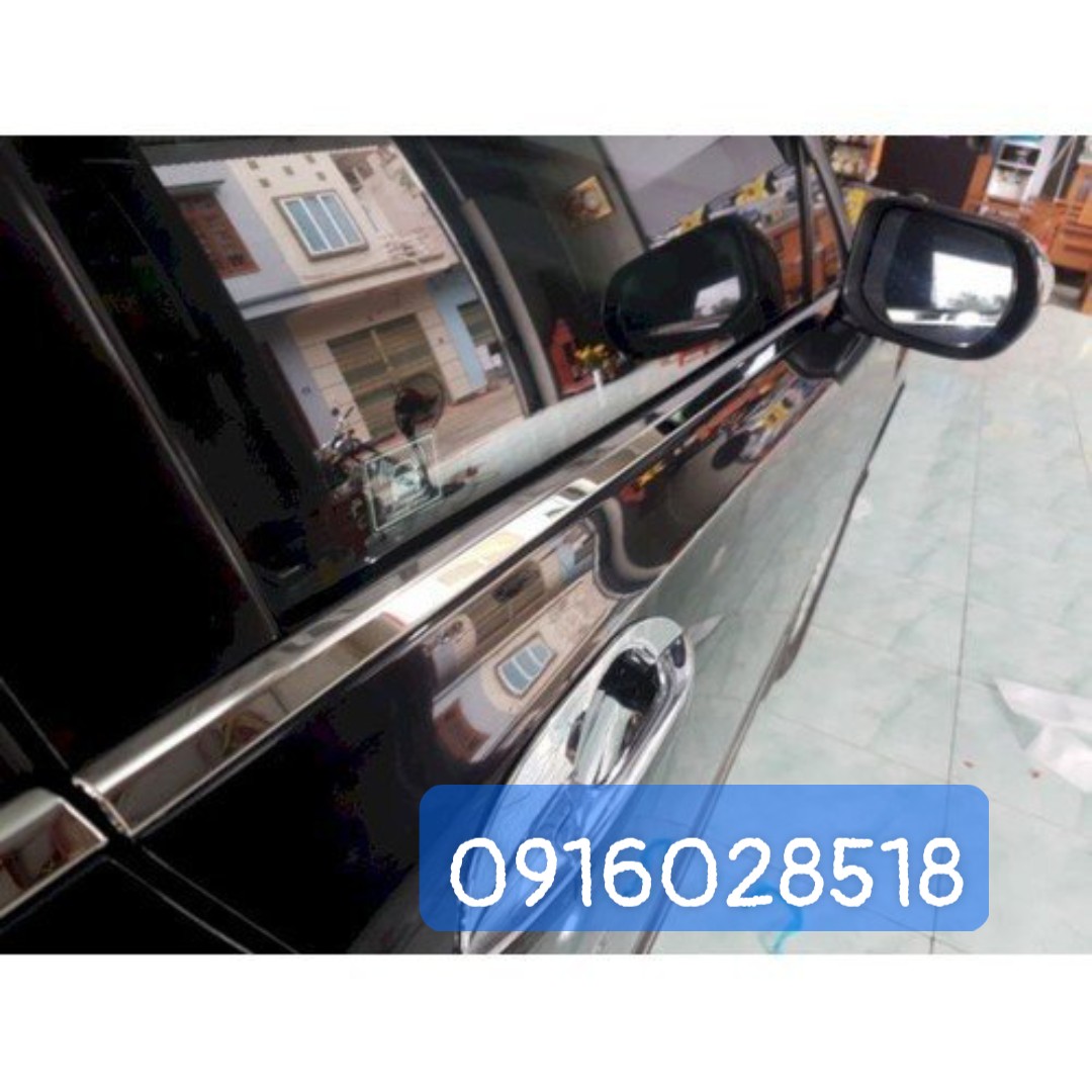 Ốp nẹp viền kính, viền cửa xe innova 2017 2018 2019 2020 chất liệu inox xịn, sáng bóng