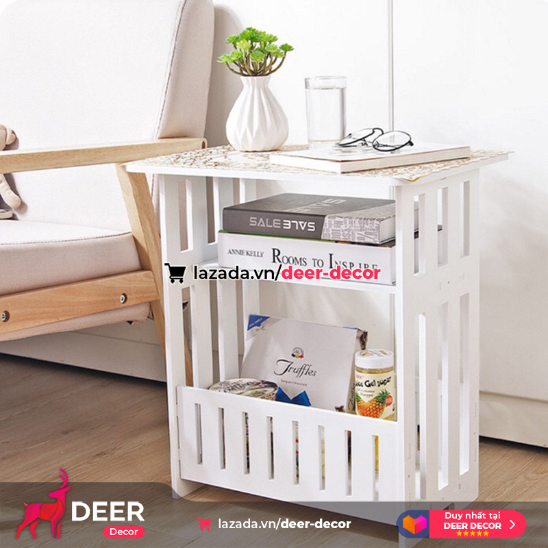 Kệ Bàn Để Đầu Giường Đa Năng - DEER DECOR