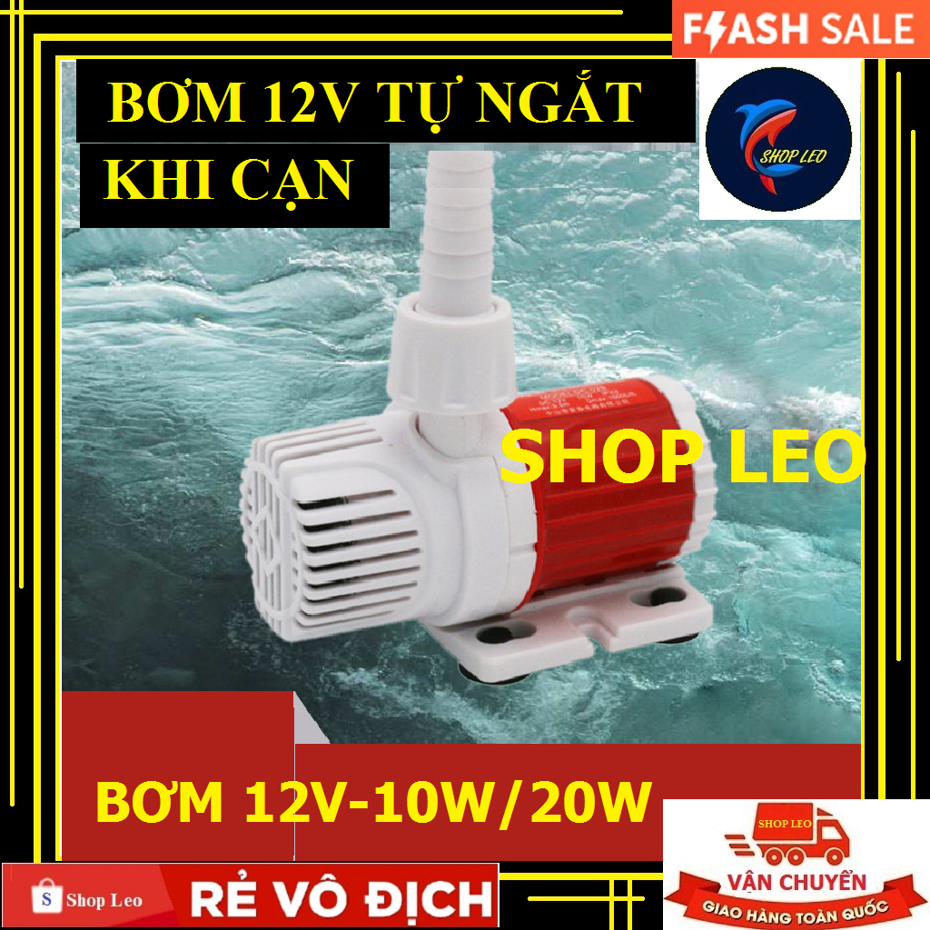 Máy bơm chìm bể cá 12V-10W- máy bơm chìm không chổi than - Bơm hồ thủy sinh - Máy bơm tiểu cảnh - chế lọc- Shopleo