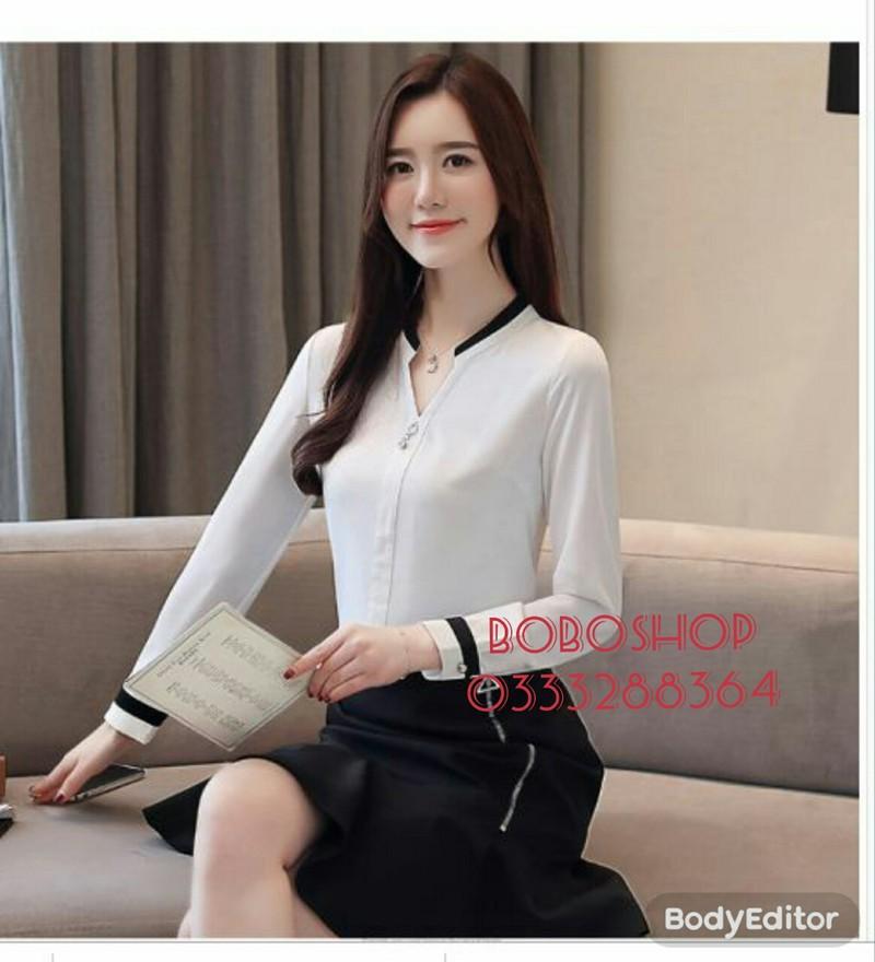 [HCM]ÁO CỔ TRỤ PHỐI VIỀN