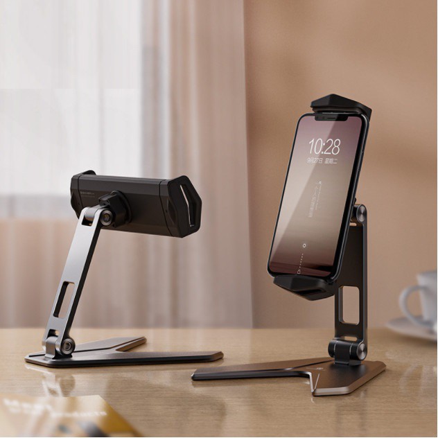 Giá Đỡ iPad Nhôm Kẹp Xoay 360 Độ Gấp Gọn Để Bàn Kiêm Kệ Đỡ Máy Tính Bảng Tablet, Điện Thoại Di Động Đa Năng Cao Cấp P47