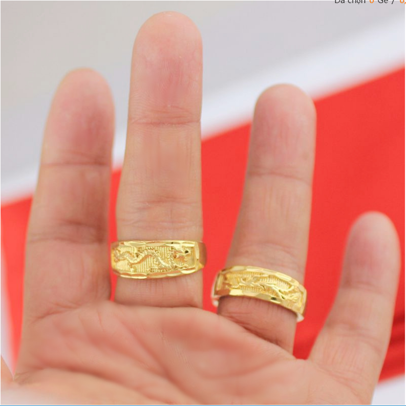 CẶP NHẪN LONG PHỤNG HUYỀN THOẠI MẠ VÀNG 18K