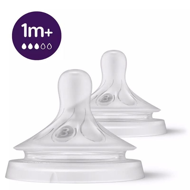 Núm ti bình sữa Philips AVENT mẫu mới ,đủ size [1,2,3,4,5,6 ]