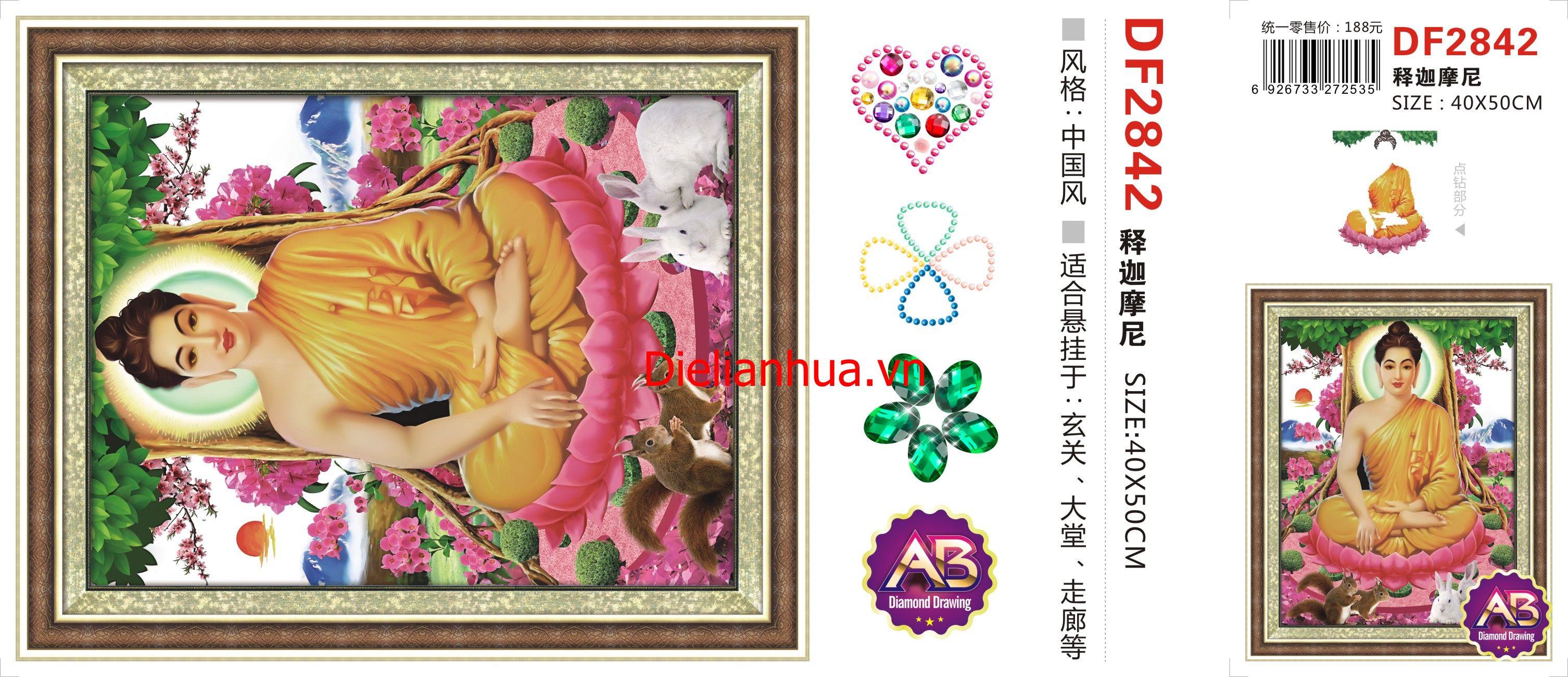 Tranh đính đá ki cương phật thích ca df2842_40*50cm