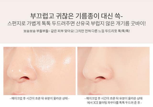 Phấn phủ siêu mịn hút dầu Blotting Powder 3CE