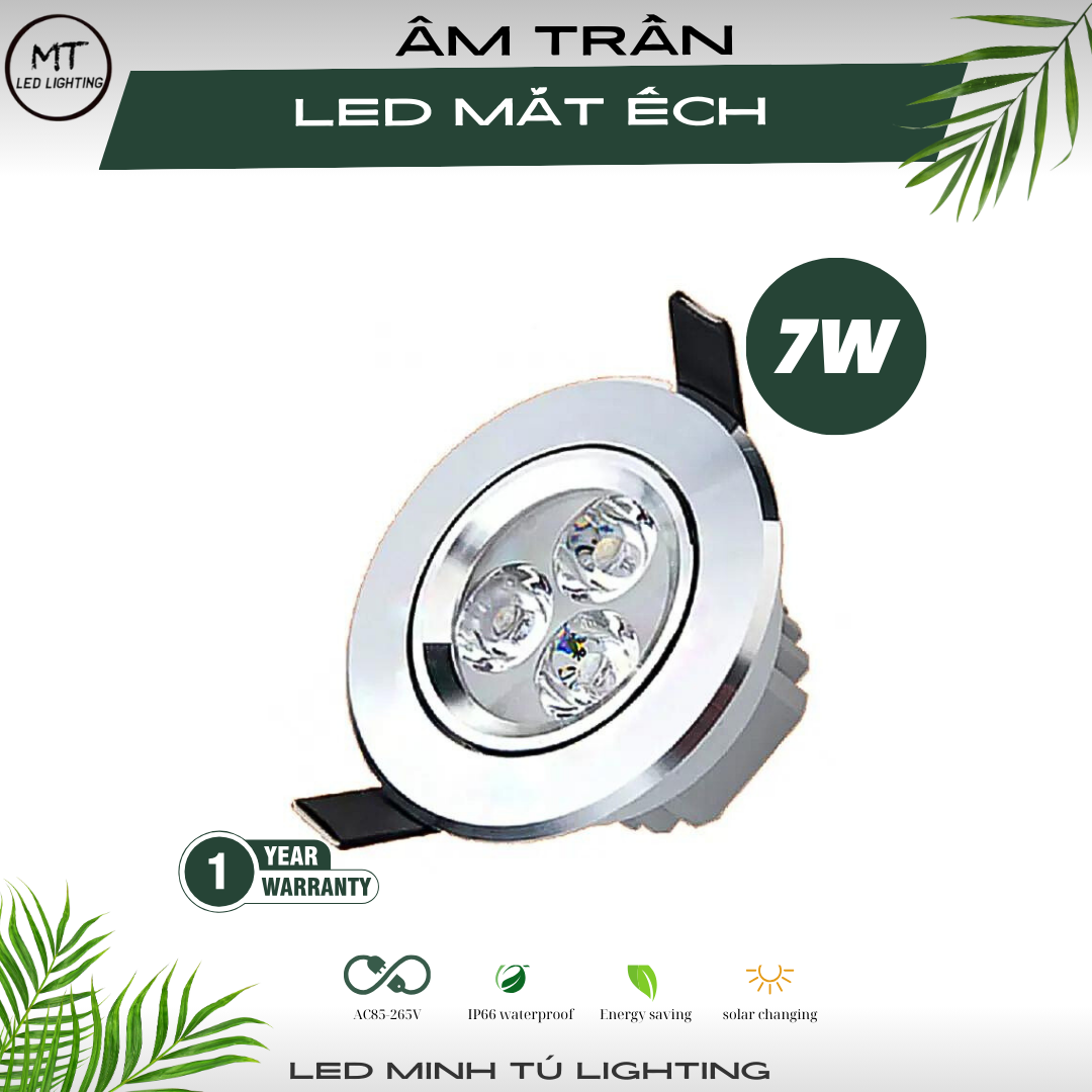 [HCM]Đèn led âm trần 3w mắt ếch PHI 65mm