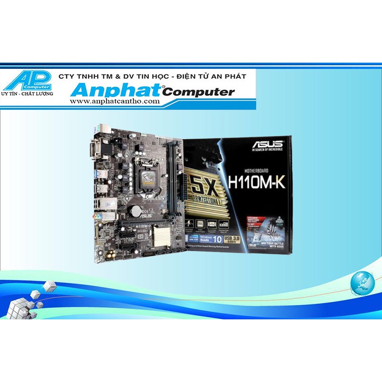 Mainboard asus h110m-k - hàng công ty - bảo hành 36 tháng