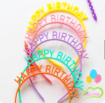 Bờm nhựa sinh nhật Happy Birthday