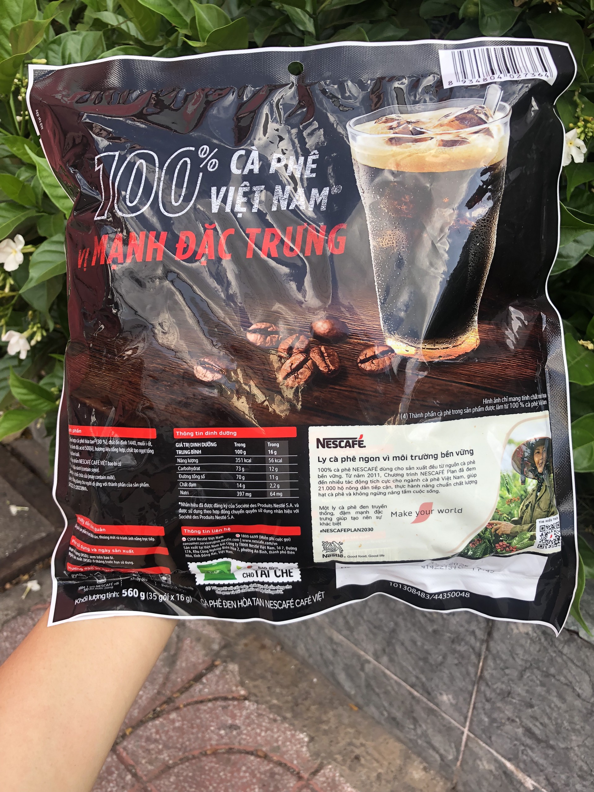|HCM|Cà phê hòa tan Nescafé café Việt cà phê đen đá (Túi 35 gói x 16g)