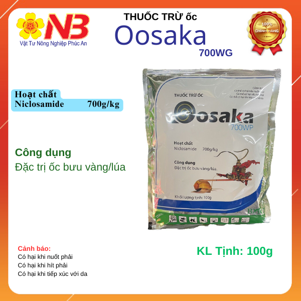 Thuốc trừ Ốc Oosaka 700WP 100g (ốc xịt  ốc bưu vàng)- VTNN Năm Bưu