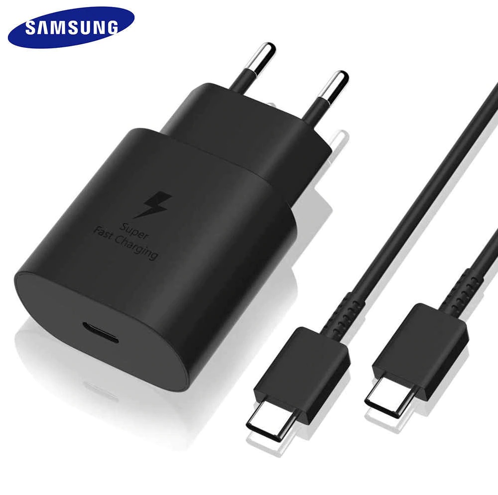 Bộ Sạc Siêu Nhanh 25W. Bộ Sạc Nhanh dành cho Samsung Galaxy Note 10 / A70 / A70S / A90 / A80 / 25W Type-C 2 Đầu 2020 NEW  , Củ + Cáp Adaptor 25W + Cable chuẩn C to C Dùng Cho Samsung
