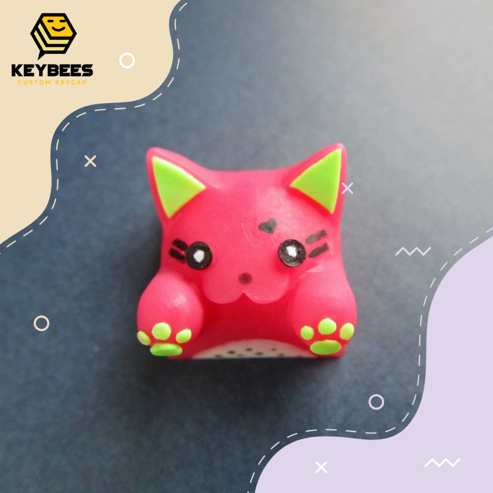 Artisan Keycap - Nút bàn phím cơ resin handmade Bongo Cat V2 (Nhiều Mẫu)