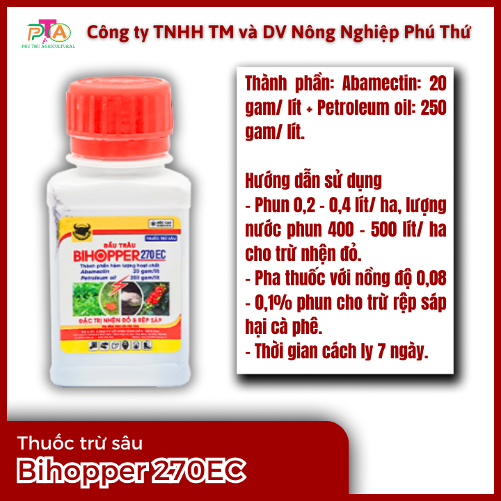 Thuốc trừ sâu BiHopper 270EC chai 50ml