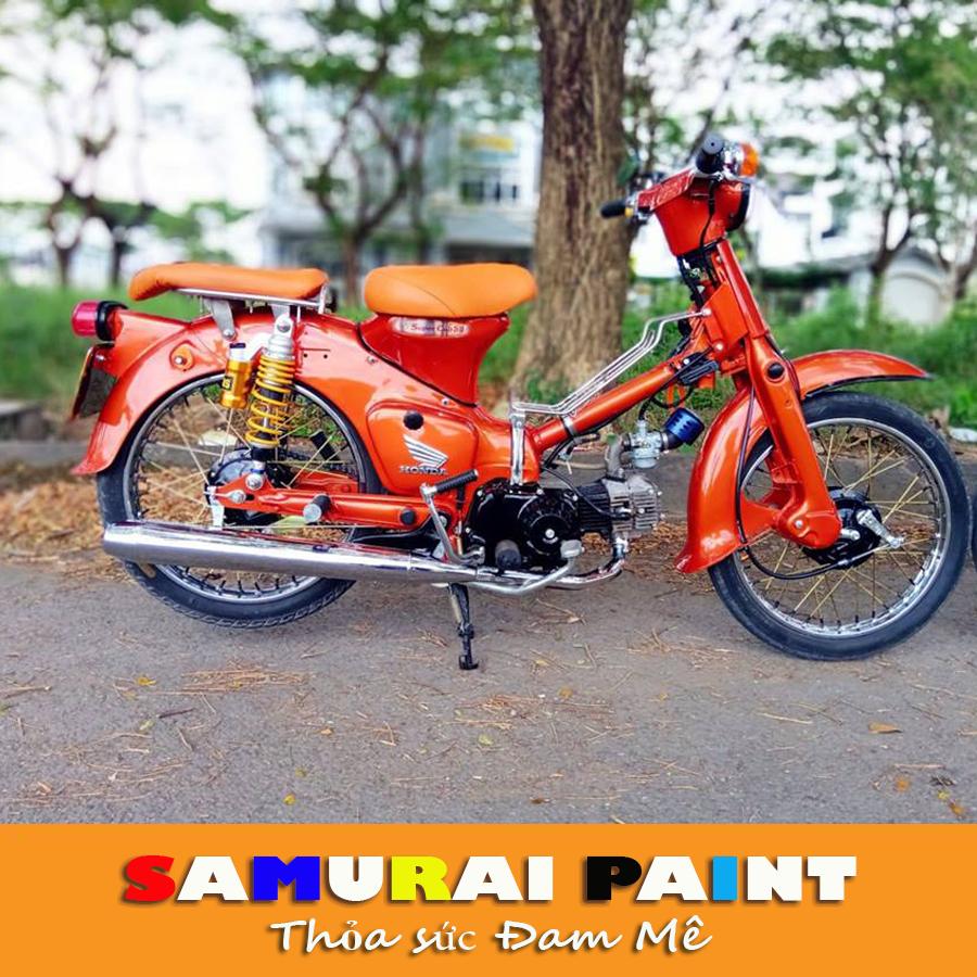 Sơn Samurai - Chai sơn màu cam rực Y3505 Sơn Xịt Samurai