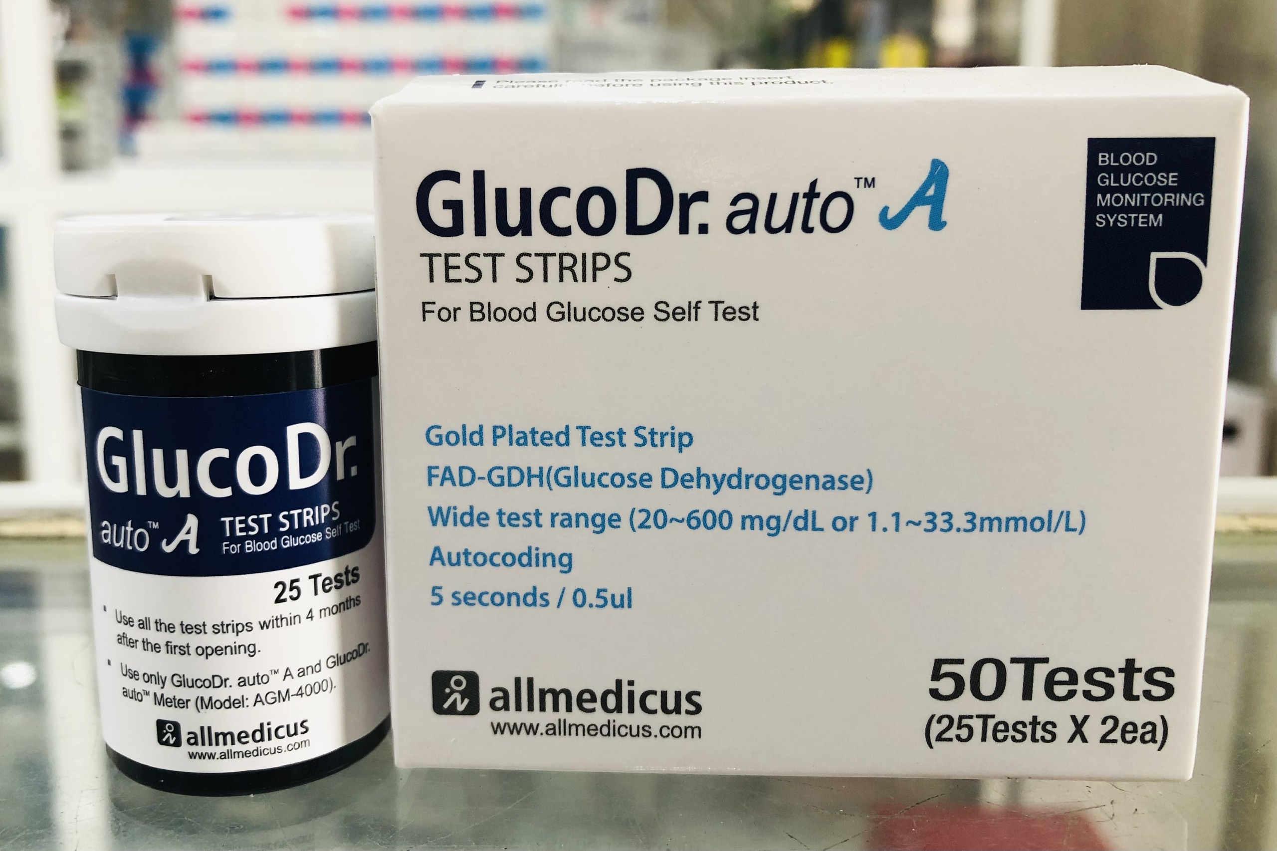 Que thử đường huyết GlucoDr  Auto lọ 25 que