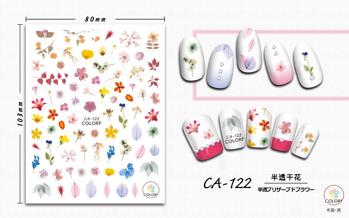 STICKER DÁN MÓNG CHỦ ĐỀ HOA 1