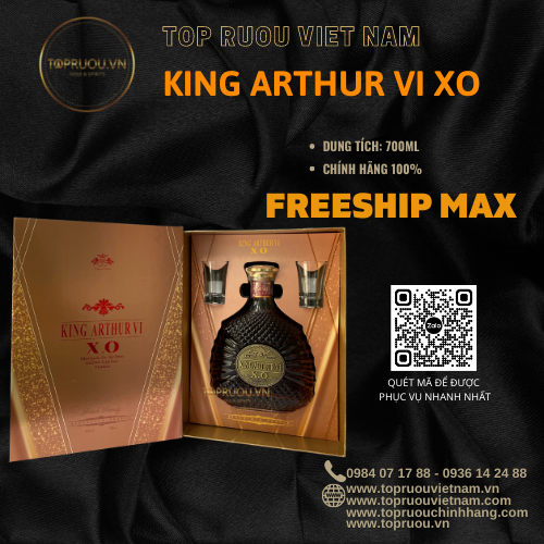 [TopRuouVietNam] Rượu Brandy XO King Arthur VI 700ml [Hàng Thật]