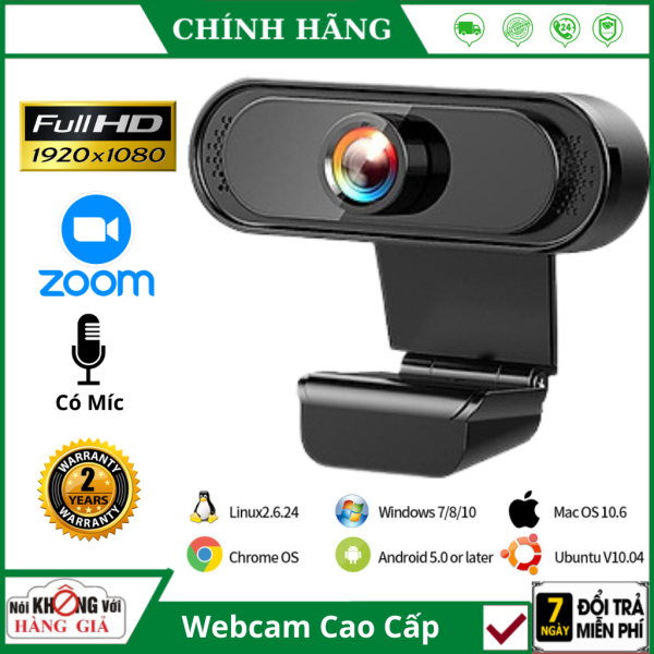 Webcam máy tính Học Zoom Full HD 1080P Máy Tính Có Mic Full HD 1080P Hình Ảnh Cực Nét Bền Đẹp Giá Rẻ Full Box - Webcam máy tính giá rẻ , Webcam có mic 1080p
