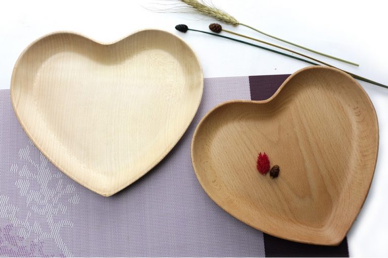Khay gỗ Hình Trái Tim Decor Trang trí, đựng thực phẩm đa dụng
