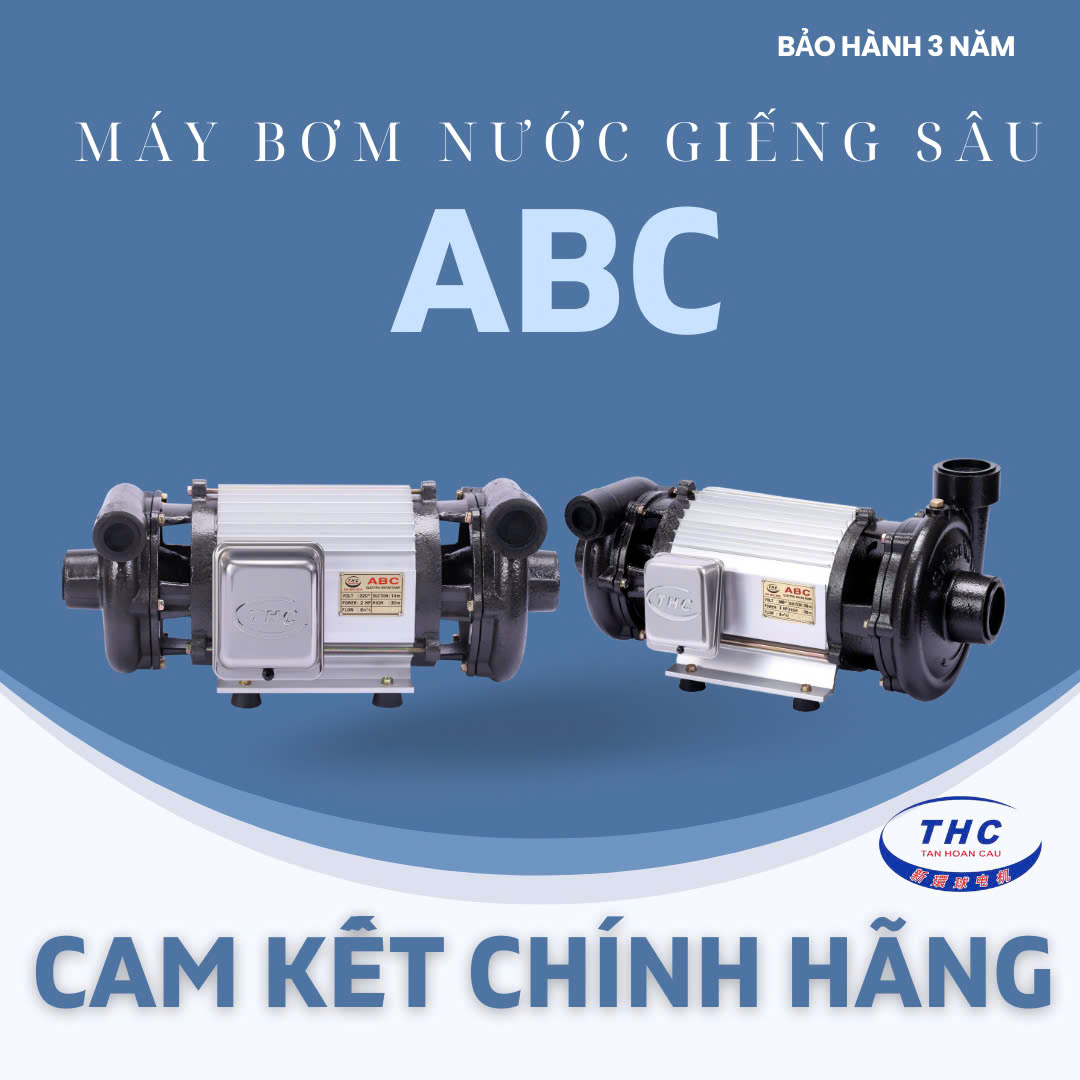 [HCM] MÁY BƠM NƯỚC HÚT GIẾNG 2 ĐẦU ABC 2HP - ABC1500