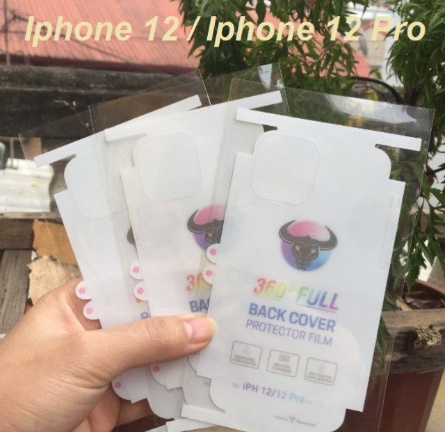 Miếng dán ppf full viền ánh 7 màu cho mặt lưng iphone 12/ 12 pro/ 12 mini/ 12 pro max