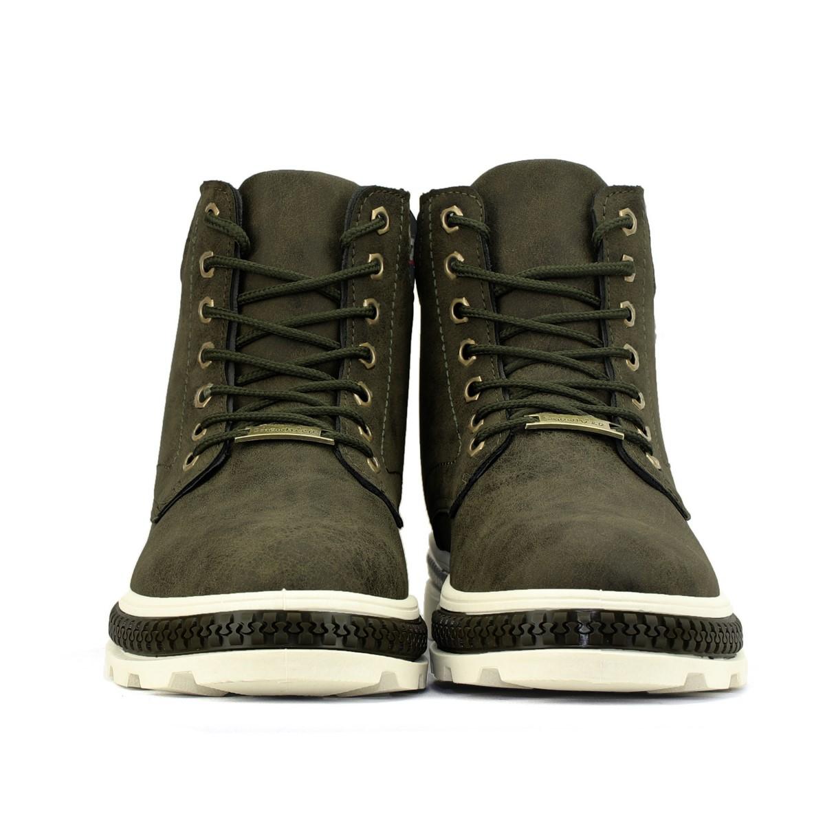 Giày Boot Cổ Cao Nam Cao Cấp BCC006 Xanh Quân Đội