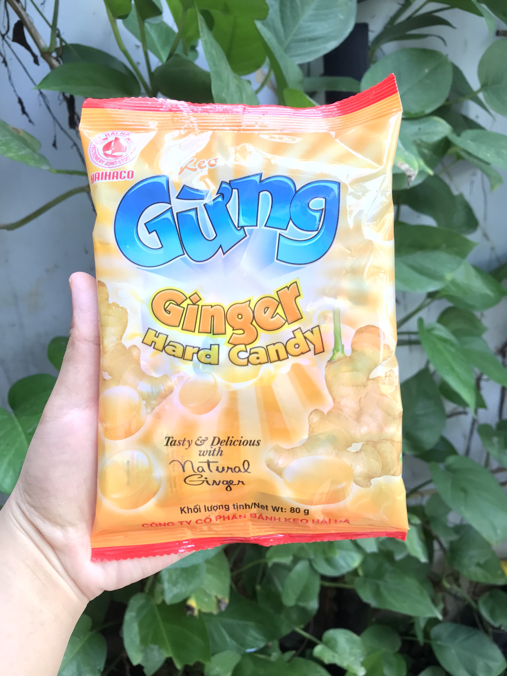 Kẹo Cứng Hương Gừng Hải Hà (Gói 80g)