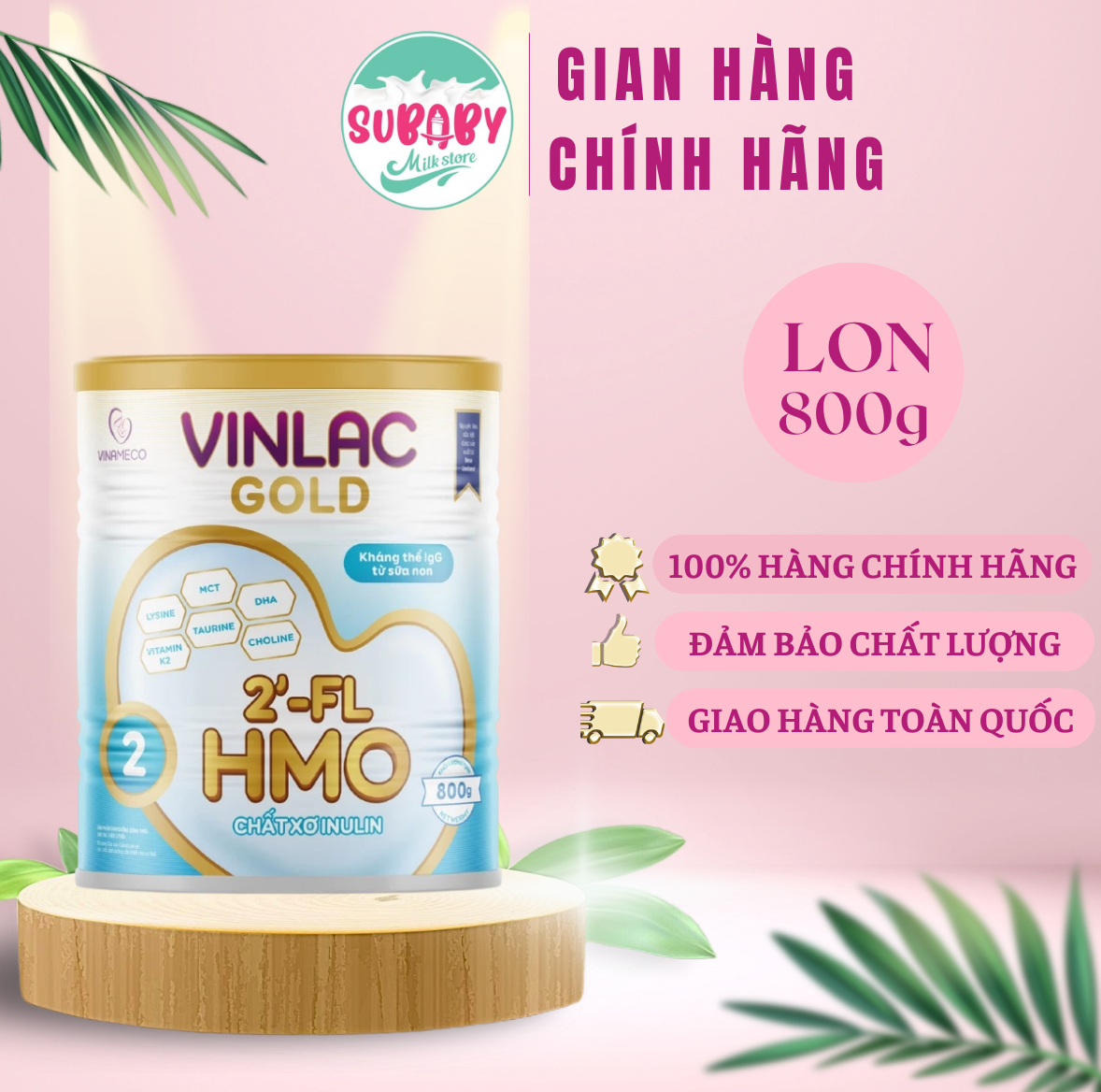 Sữa bột VinLac Gold số 1, 2 Lon 300_800g