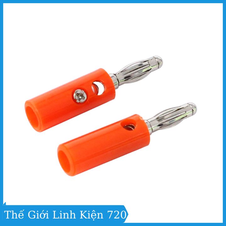 Jack bắp chuối 910MR 4mm đực bộ 10 giắc (5 đỏ 5 đen)
