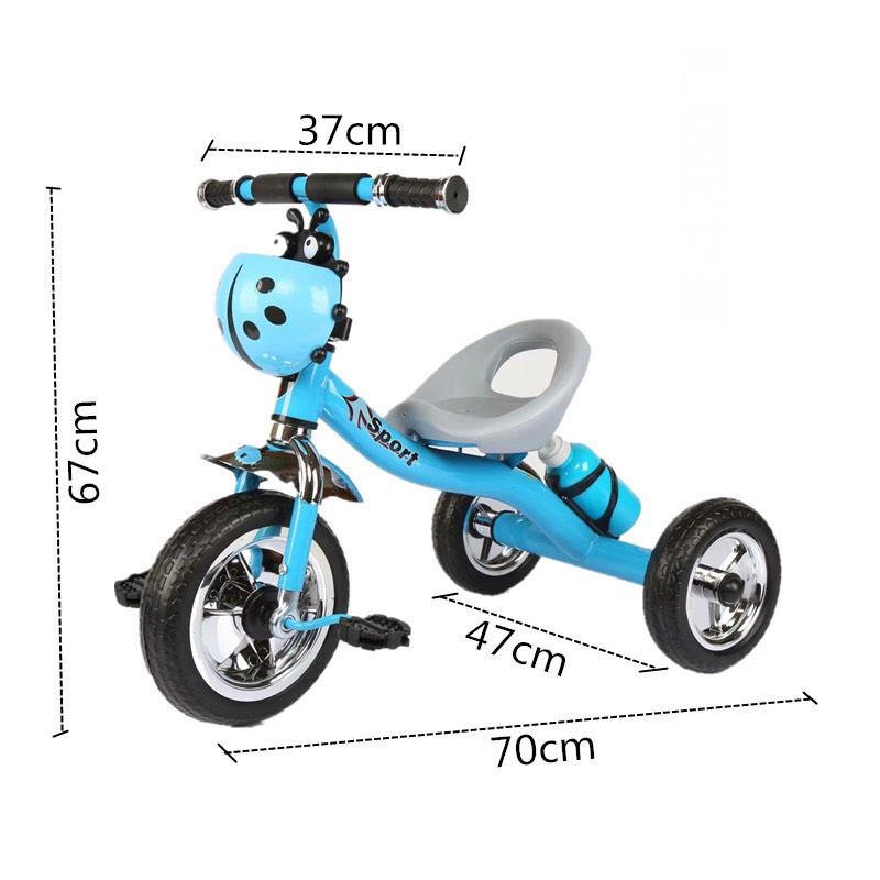 Xe đạp yên da 3 bánh có rổ – Chiếc xe đầu đời êm ái, an toàn cho bé yêu!