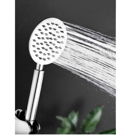 Bộ củ sen nóng lạnh inox kèm tay sen tắm tăng áp chất liệu inox 304 tròn sáng bóng an toàn, dễ sử dụng, đủ bộ củ sen + tay sen + dây + gác cài