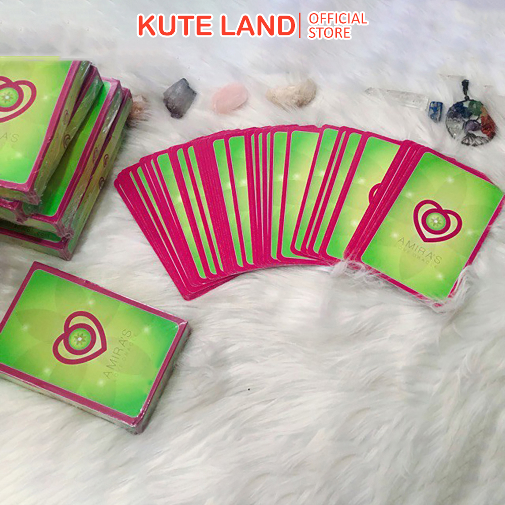 [Size Gốc] Bài Oracle Amira's Love Size Gốc 44 Lá 9x14 Cm Handmade Chất Giấy Cán Màng Cao Cấp Tặng File Tiếng Anh Và Đá Thanh Tẩy