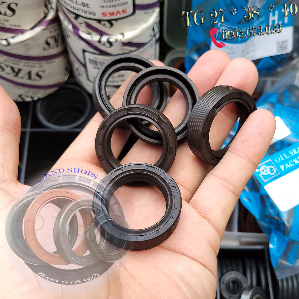 Phốt dầu SVKS TG 277, Phớt chặn nhớt trục chuyên cho phụ tùng xe máy, máy sản xuất công nghiệp | KND Shops