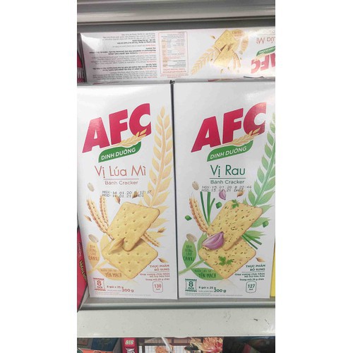 Bánh quy AFC dinh dưỡng - hộp 200g (8 gói) - Vị Lúa mì