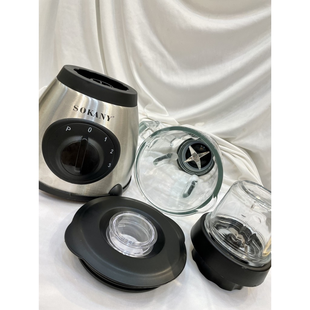 Máy xay sinh tố SOKANY công suất cực lớn 400W có 1 bộ cối dao sử dụng xay hoa quả, xay thực phẩm đa năng - SK186B