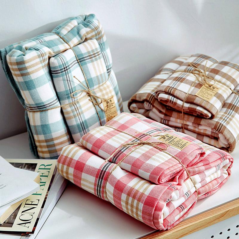 KHÁCH SẠN Khăn Tắm Khăn Mặt Bộ Hai Chiếc 100% Cotton Người Lớn Kẻ Sọc Vải Xô Khăn Mặt Tăng Dày Vài Giản Lược 100% Cotton Mùa Hè