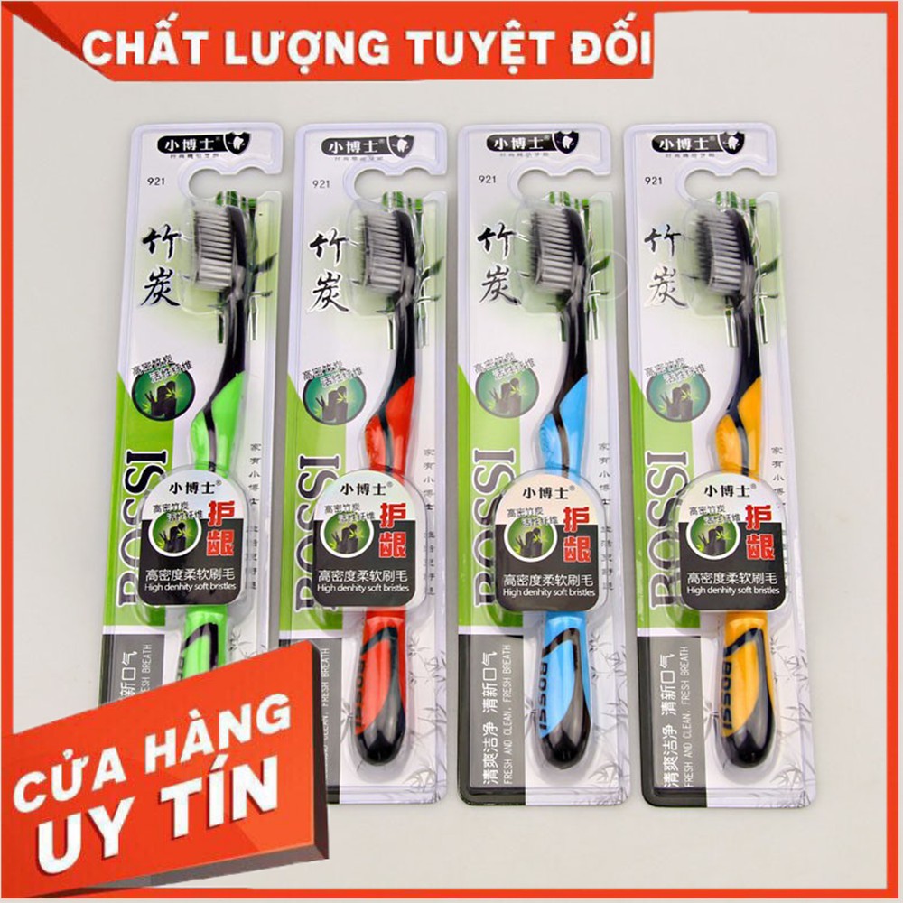 Bàn chải đánh răng than tre hoạt tính bossi hàn quốc lông mảnh siêu sạch răng ,mềm mịn , an toàn sức khỏe
