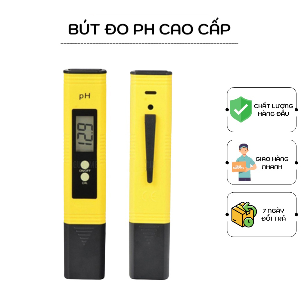 Bút Đo Độ pH, Máy Đo Độ pH Có Nút Chỉnh,Bút Đo PH-02 Kỹ Thuật Số LCD(đã được hiệu chuẩn)